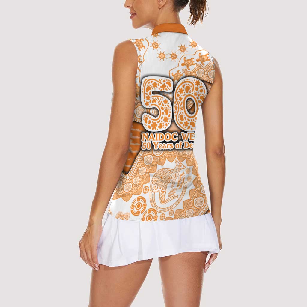 GWS Giants NAIDOC Week 2026 Women Sleeveless Polo Shirt Australian Aboriginal Dot Art Dreamtime Pattern Style