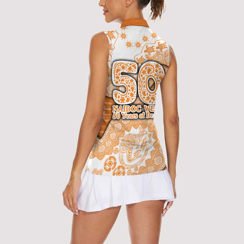 GWS Giants NAIDOC Week 2026 Women Sleeveless Polo Shirt Australian Aboriginal Dot Art Dreamtime Pattern Style