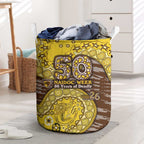 Hawthorn Hawks NAIDOC Week 2026 Laundry Basket Australian Aboriginal Dot Art Dreamtime Pattern Style