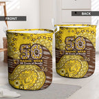 Hawthorn Hawks NAIDOC Week 2026 Laundry Basket Australian Aboriginal Dot Art Dreamtime Pattern Style