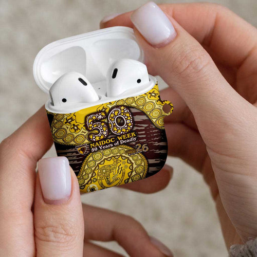 Hawthorn Hawks NAIDOC Week 2026 AirPods Case Australian Aboriginal Dot Art Dreamtime Pattern Style
