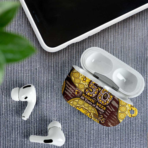 Hawthorn Hawks NAIDOC Week 2026 AirPods Case Australian Aboriginal Dot Art Dreamtime Pattern Style