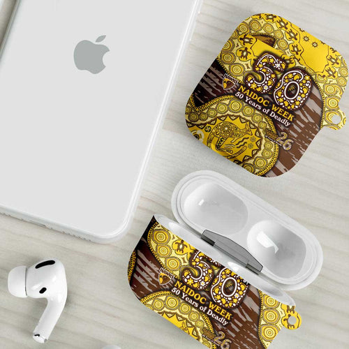 Hawthorn Hawks NAIDOC Week 2026 AirPods Case Australian Aboriginal Dot Art Dreamtime Pattern Style