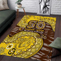 Hawthorn Hawks NAIDOC Week 2026 Area Rug Australian Aboriginal Dot Art Dreamtime Pattern Style