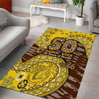 Hawthorn Hawks NAIDOC Week 2026 Area Rug Australian Aboriginal Dot Art Dreamtime Pattern Style