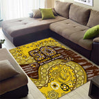 Hawthorn Hawks NAIDOC Week 2026 Area Rug Australian Aboriginal Dot Art Dreamtime Pattern Style