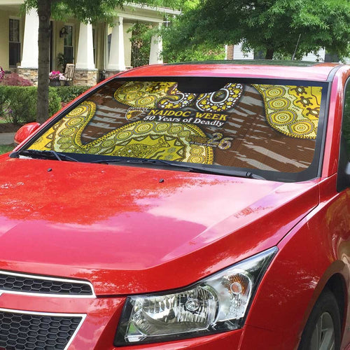 Hawthorn Hawks NAIDOC Week 2026 Auto Sun Shade Australian Aboriginal Dot Art Dreamtime Pattern Style