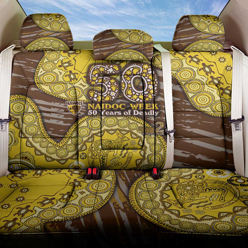 Hawthorn Hawks NAIDOC Week 2026 Back Car Seat Cover Australian Aboriginal Dot Art Dreamtime Pattern Style