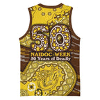 Hawthorn Hawks NAIDOC Week 2026 Basketball Jersey Australian Aboriginal Dot Art Dreamtime Pattern Style