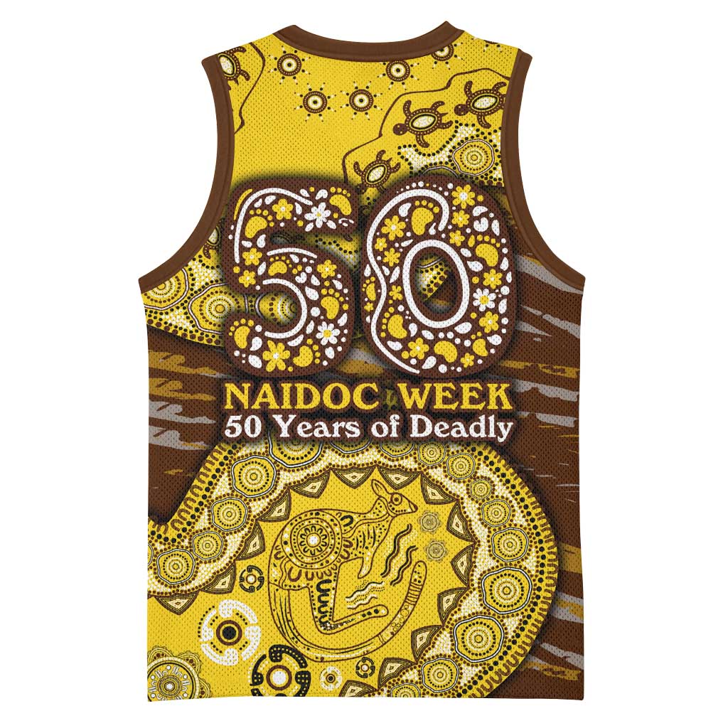 Hawthorn Hawks NAIDOC Week 2026 Basketball Jersey Australian Aboriginal Dot Art Dreamtime Pattern Style