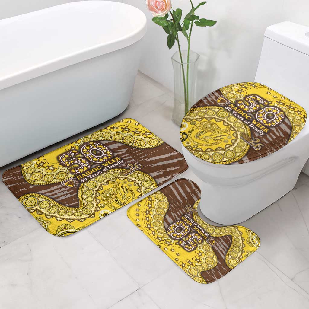 Hawthorn Hawks NAIDOC Week 2026 Bathroom Set Australian Aboriginal Dot Art Dreamtime Pattern Style