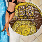 Hawthorn Hawks NAIDOC Week 2026 Beach Blanket Australian Aboriginal Dot Art Dreamtime Pattern Style