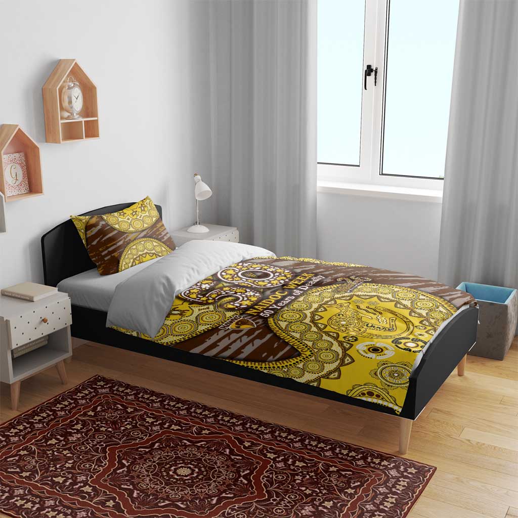 Hawthorn Hawks NAIDOC Week 2026 Bedding Set Australian Aboriginal Dot Art Dreamtime Pattern Style