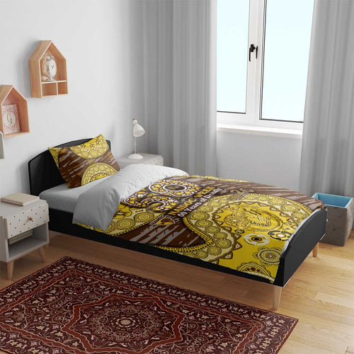 Hawthorn Hawks NAIDOC Week 2026 Bedding Set Australian Aboriginal Dot Art Dreamtime Pattern Style