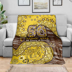 Hawthorn Hawks NAIDOC Week 2026 Blanket Australian Aboriginal Dot Art Dreamtime Pattern Style