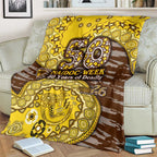 Hawthorn Hawks NAIDOC Week 2026 Blanket Australian Aboriginal Dot Art Dreamtime Pattern Style