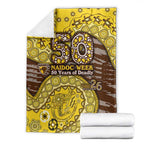 Hawthorn Hawks NAIDOC Week 2026 Blanket Australian Aboriginal Dot Art Dreamtime Pattern Style