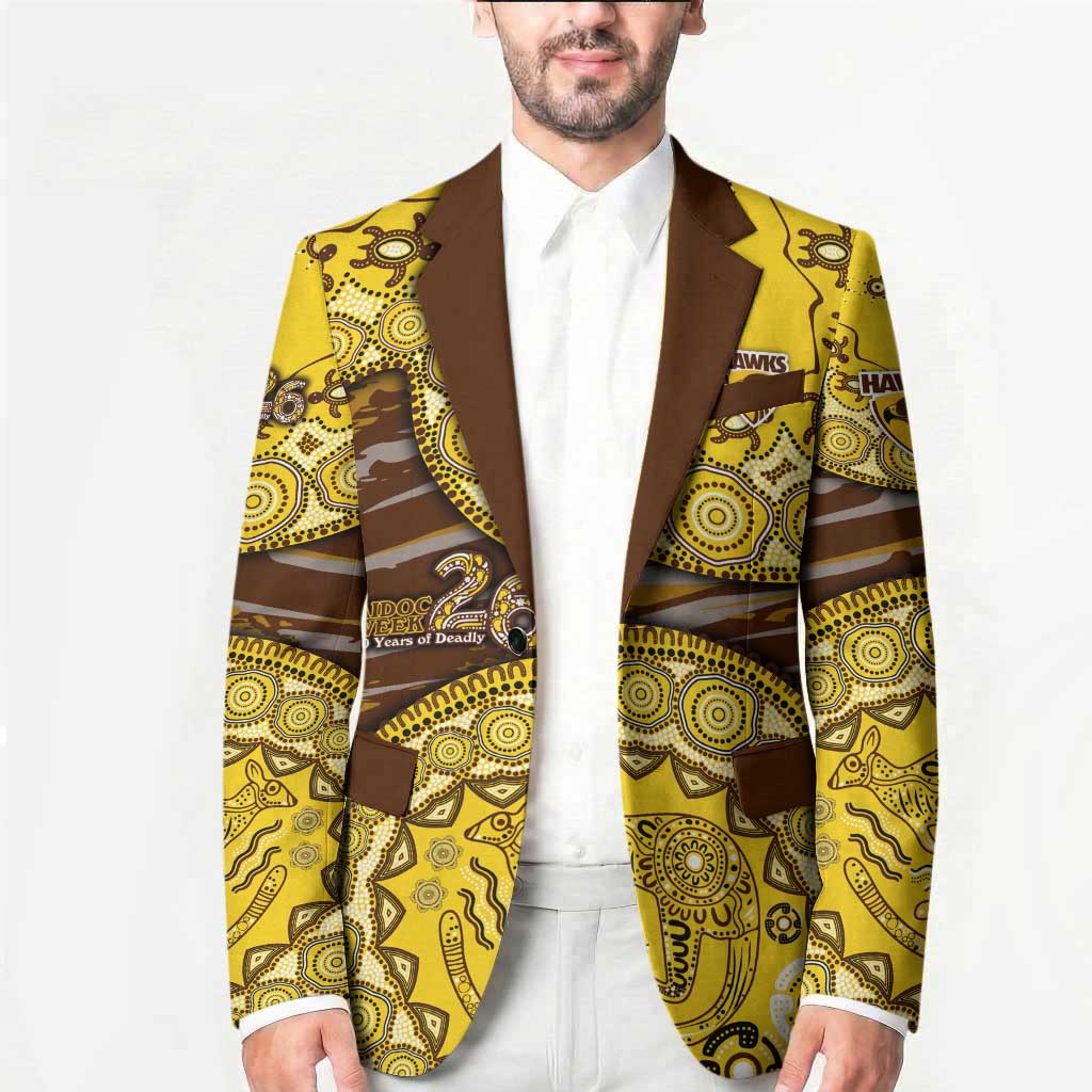 Hawthorn Hawks NAIDOC Week 2026 Blazer Australian Aboriginal Dot Art Dreamtime Pattern Style