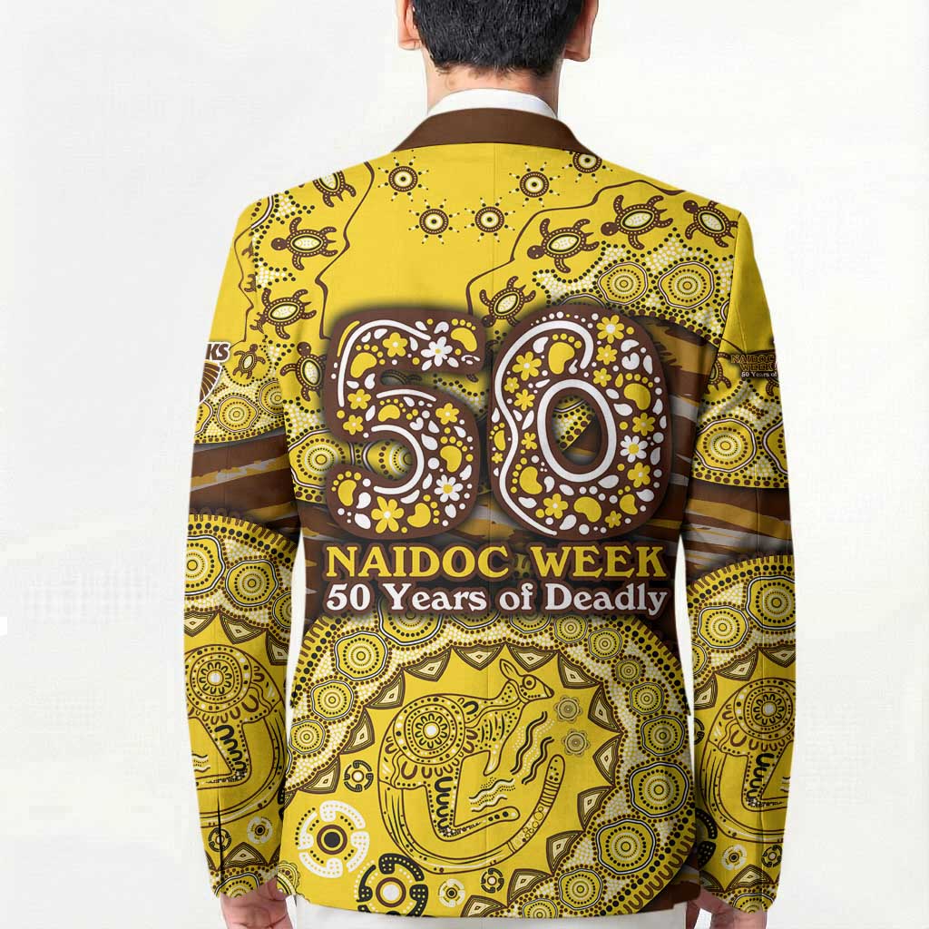 Hawthorn Hawks NAIDOC Week 2026 Blazer Australian Aboriginal Dot Art Dreamtime Pattern Style