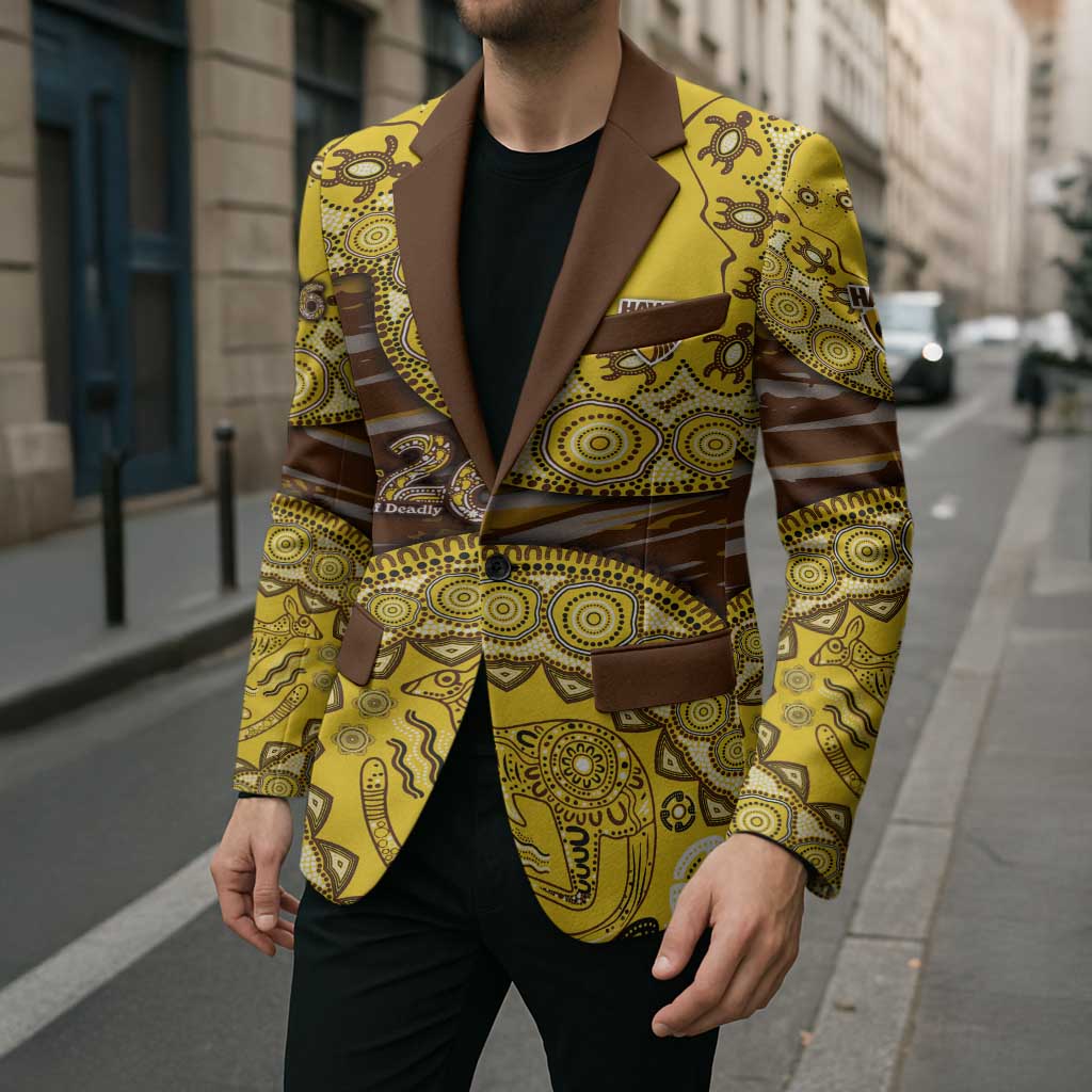 Hawthorn Hawks NAIDOC Week 2026 Blazer Australian Aboriginal Dot Art Dreamtime Pattern Style