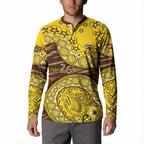 Hawthorn Hawks NAIDOC Week 2026 Button Sweatshirt Australian Aboriginal Dot Art Dreamtime Pattern Style
