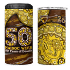 Hawthorn Hawks NAIDOC Week 2026 4 in 1 Can Cooler Tumbler Australian Aboriginal Dot Art Dreamtime Pattern Style