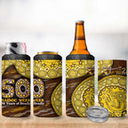Hawthorn Hawks NAIDOC Week 2026 4 in 1 Can Cooler Tumbler Australian Aboriginal Dot Art Dreamtime Pattern Style
