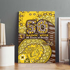 Hawthorn Hawks NAIDOC Week 2026 Canvas Wall Art Australian Aboriginal Dot Art Dreamtime Pattern Style