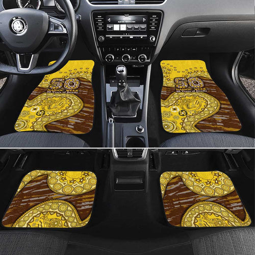 Hawthorn Hawks NAIDOC Week 2026 Car Mats Australian Aboriginal Dot Art Dreamtime Pattern Style
