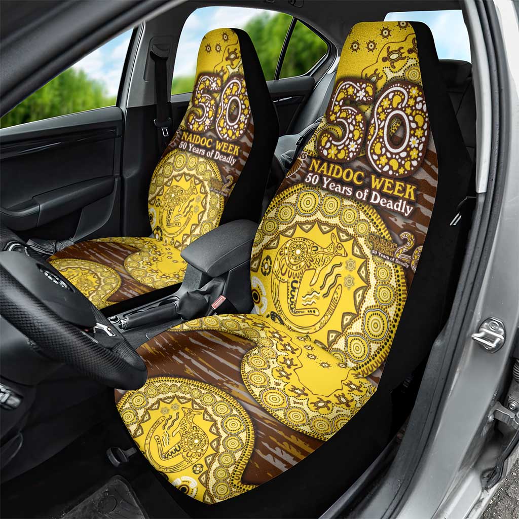 Hawthorn Hawks NAIDOC Week 2026 Car Seat Cover Australian Aboriginal Dot Art Dreamtime Pattern Style