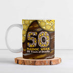 Hawthorn Hawks NAIDOC Week 2026 Ceramic Mug Australian Aboriginal Dot Art Dreamtime Pattern Style