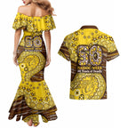 Hawthorn Hawks NAIDOC Week 2026 Couples Matching Mermaid Dress and Hawaiian Shirt Australian Aboriginal Dot Art Dreamtime Pattern Style
