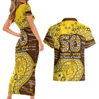 Hawthorn Hawks NAIDOC Week 2026 Couples Matching Short Sleeve Bodycon Dress and Hawaiian Shirt Australian Aboriginal Dot Art Dreamtime Pattern Style