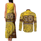 Hawthorn Hawks NAIDOC Week 2026 Couples Matching Tank Maxi Dress and Long Sleeve Button Shirt Australian Aboriginal Dot Art Dreamtime Pattern Style