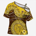 Hawthorn Hawks NAIDOC Week 2026 Cross Shoulder Shirt Australian Aboriginal Dot Art Dreamtime Pattern Style