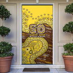 Hawthorn Hawks NAIDOC Week 2026 Door Cover Australian Aboriginal Dot Art Dreamtime Pattern Style