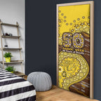 Hawthorn Hawks NAIDOC Week 2026 Door Cover Australian Aboriginal Dot Art Dreamtime Pattern Style