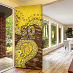 Hawthorn Hawks NAIDOC Week 2026 Door Cover Australian Aboriginal Dot Art Dreamtime Pattern Style