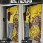 Hawthorn Hawks NAIDOC Week 2026 Door Cover Australian Aboriginal Dot Art Dreamtime Pattern Style