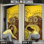 Hawthorn Hawks NAIDOC Week 2026 Door Cover Australian Aboriginal Dot Art Dreamtime Pattern Style