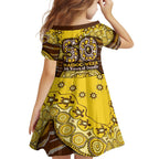 Hawthorn Hawks NAIDOC Week 2026 Family Matching Long Sleeve Bodycon Dress and Hawaiian Shirt Australian Aboriginal Dot Art Dreamtime Pattern Style