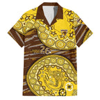 Hawthorn Hawks NAIDOC Week 2026 Family Matching Puletasi and Hawaiian Shirt Australian Aboriginal Dot Art Dreamtime Pattern Style