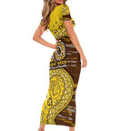 Hawthorn Hawks NAIDOC Week 2026 Family Matching Short Sleeve Bodycon Dress and Hawaiian Shirt Australian Aboriginal Dot Art Dreamtime Pattern Style
