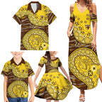 Hawthorn Hawks NAIDOC Week 2026 Family Matching Summer Maxi Dress and Hawaiian Shirt Australian Aboriginal Dot Art Dreamtime Pattern Style