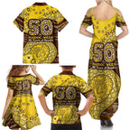 Hawthorn Hawks NAIDOC Week 2026 Family Matching Summer Maxi Dress and Hawaiian Shirt Australian Aboriginal Dot Art Dreamtime Pattern Style