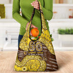 Hawthorn Hawks NAIDOC Week 2026 Grocery Bag Australian Aboriginal Dot Art Dreamtime Pattern Style