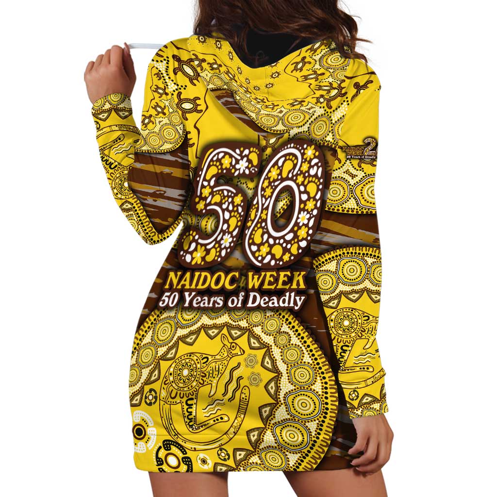 Hawthorn Hawks NAIDOC Week 2026 Hoodie Dress Australian Aboriginal Dot Art Dreamtime Pattern Style