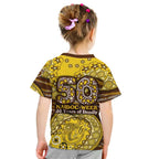 Hawthorn Hawks NAIDOC Week 2026 Kid T Shirt Australian Aboriginal Dot Art Dreamtime Pattern Style