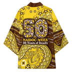 Hawthorn Hawks NAIDOC Week 2026 Kimono Australian Aboriginal Dot Art Dreamtime Pattern Style