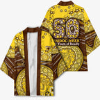 Hawthorn Hawks NAIDOC Week 2026 Kimono Australian Aboriginal Dot Art Dreamtime Pattern Style